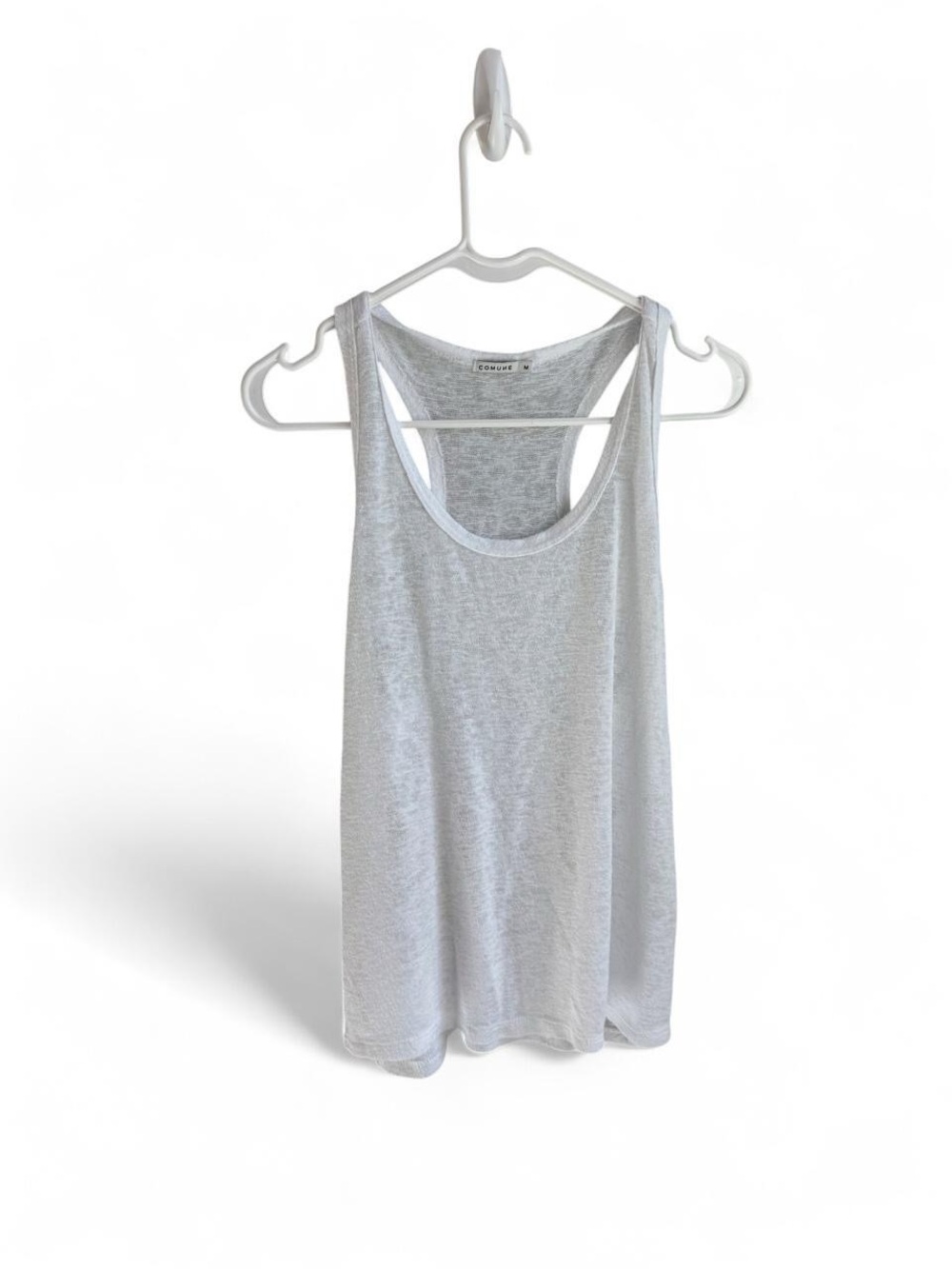 COMUNE White Racerback Tank Top